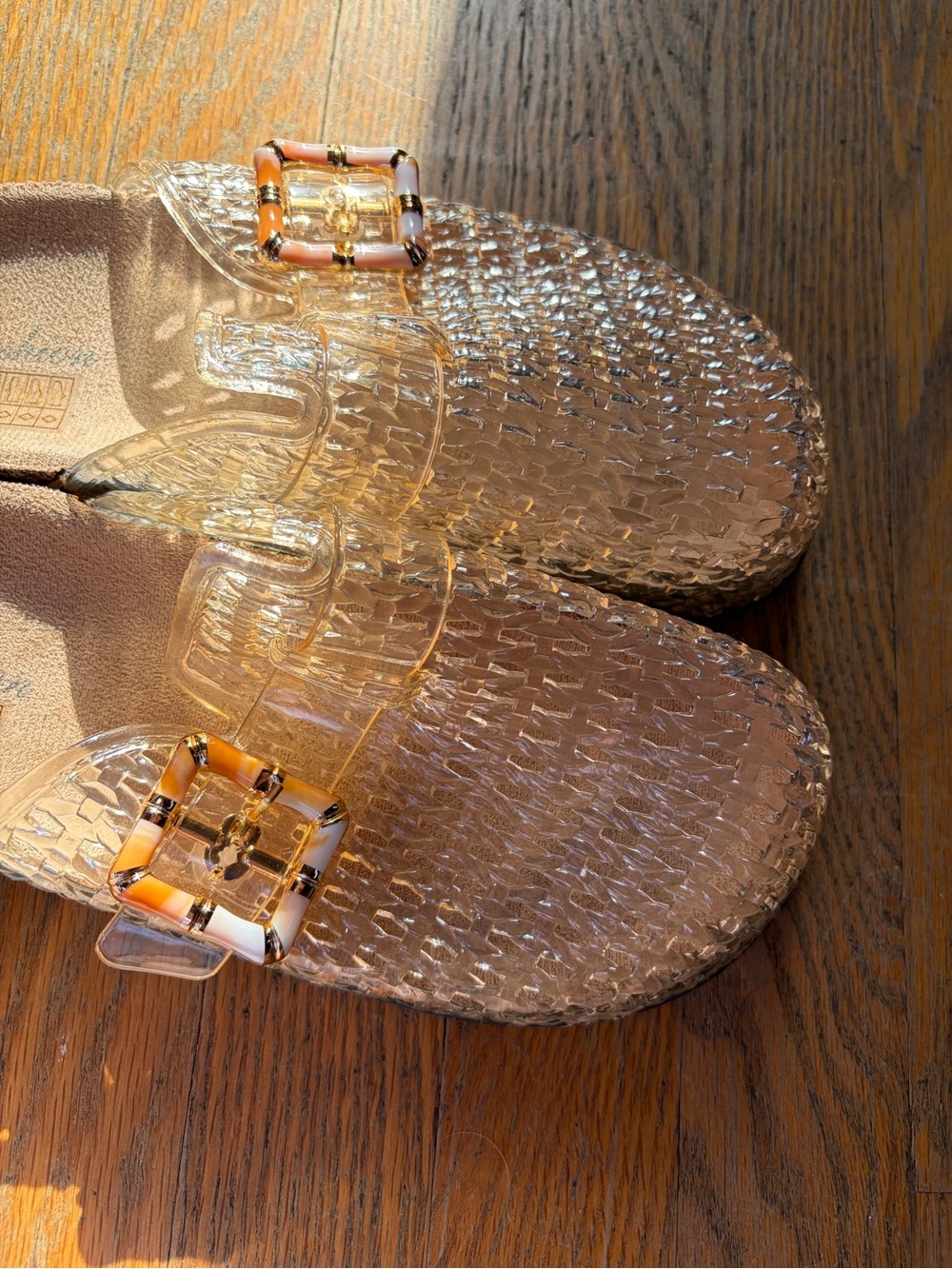 Metallic Rose Gold Slip-On Jelly Clogs - Picture 3 of 4